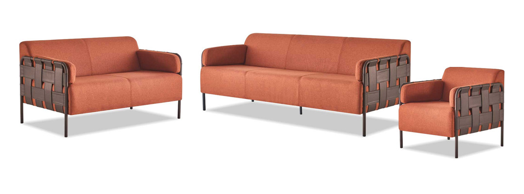 Complete 3-seater 2-seater armchair sofa set orange sofa suites sofas