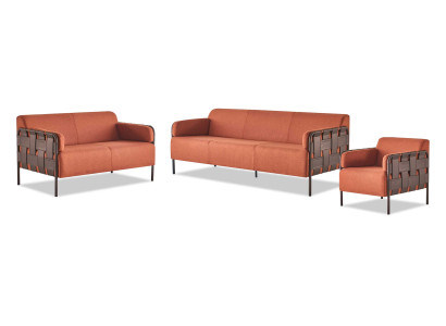 Complete 3-seater 2-seater armchair sofa set orange sofa suites sofas