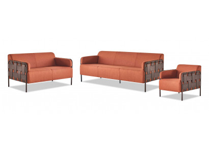 Complete 3-seater 2-seater armchair sofa set orange sofa suites sofas
