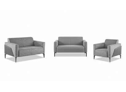 Sofa set gray sofas armchair stainless steel sofa set 2-seater armchair