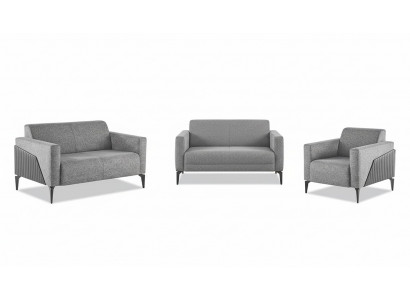 Sofa set gray sofas armchair stainless steel sofa set 2-seater armchair