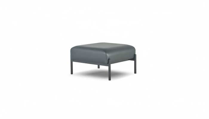 Rectangular leather stool modern black hallway entrance office furniture office