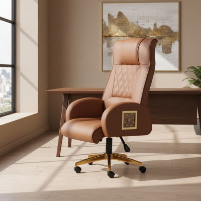 Office chair brown brown study room casters modern executive chair swivel chair