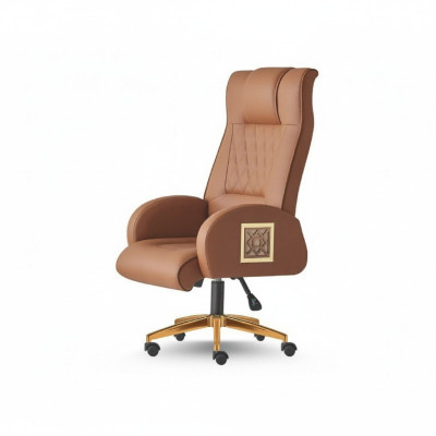 Office chair brown brown study room casters modern executive chair swivel chair