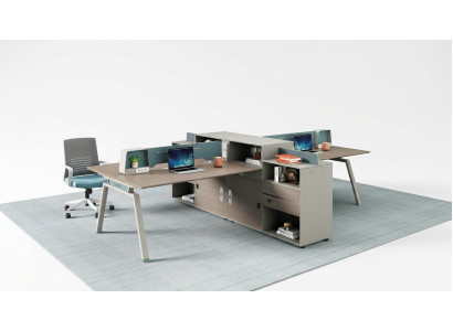Teambürotisch Tisch Schreibtisch Co Working Gemeinschaftsschreibtisch 4 Personen