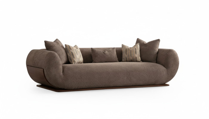 3-seater textile sofa, luxury living room sofa, new modern furniture