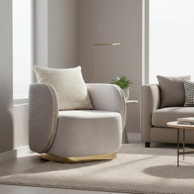 Luxury upholstered club relaxation chair