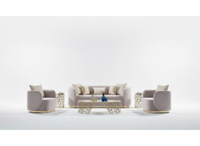 Casual fabric 3-seater sofa of modern design