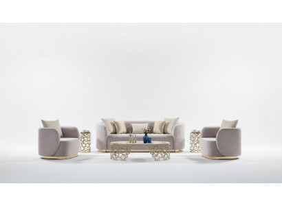 Casual fabric 3-seater sofa of modern design