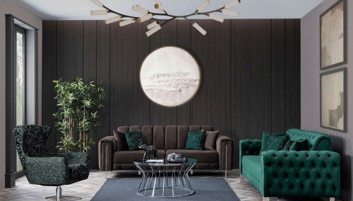 Luxury 3-seater sofa, modern upholstered set, new fabric, home furniture