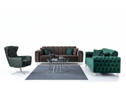 Luxury 3-seater sofa, modern upholstered set, new fabric, home furniture