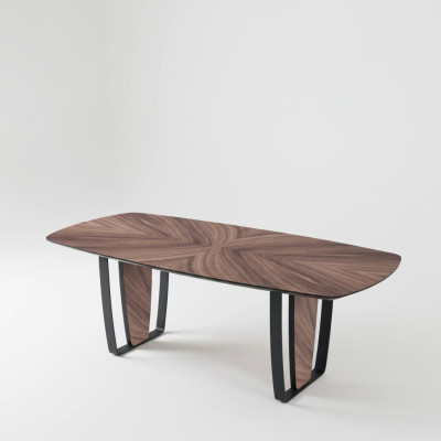 Luxury dining table made of black wood