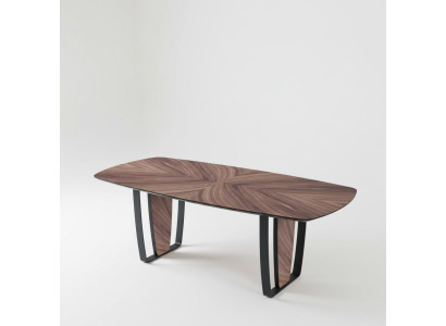 Luxury dining table made of black wood
