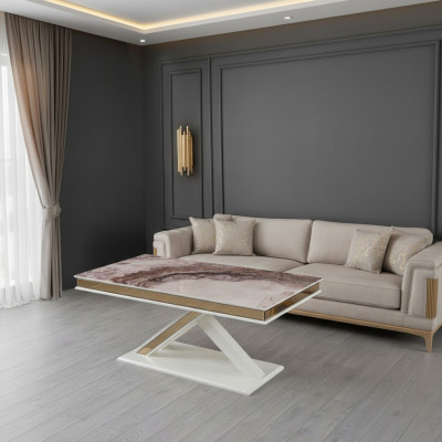 Luxury extendable wooden dining table with modern design