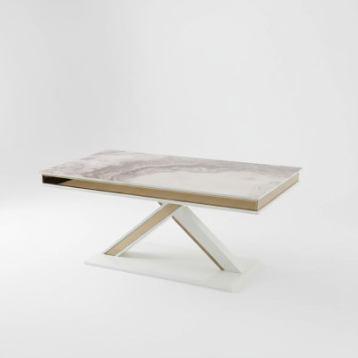 Luxury extendable wooden dining table with modern design