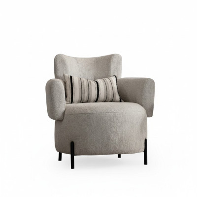 Luxury armchair with new design for modern living room made of wood and textile