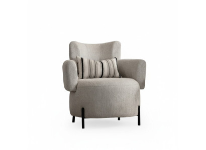 Luxury armchair with new design for modern living room made of wood and textile