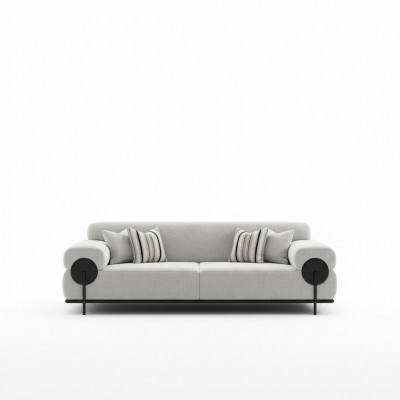 Modern gray fabric sofa