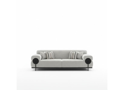 Modern gray fabric sofa