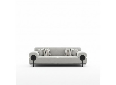 Modern gray fabric sofa