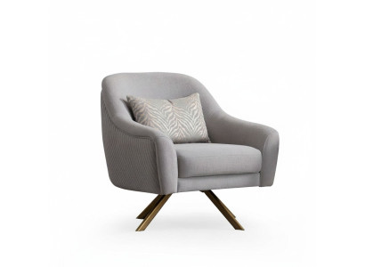 Modern wooden chair with one seat and upholstery
