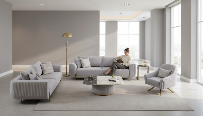 Sofa 3+3+1 city New design Sofas Chairs Fabric Relaxing Modern