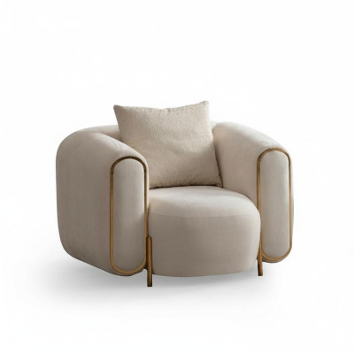 Beige luxury table in modern textile style