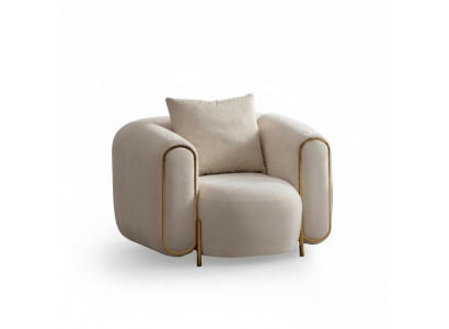 Beige luxury table in modern textile style