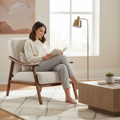 Modern luxury fabric chair for the living room