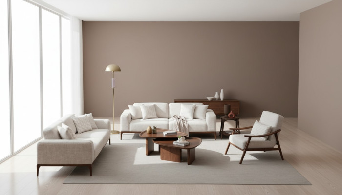 3+3+1 sofa set with leather armrest