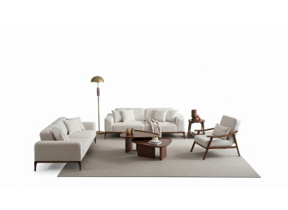 3+3+1 sofa set with leather armrest