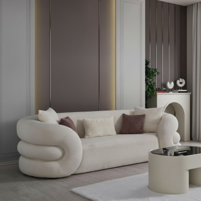 3-seater daily sofa with table soft material leather modern
