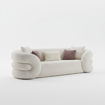 3-seater daily sofa with table soft material leather modern