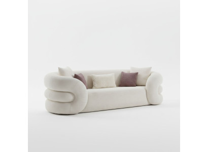 3-seater daily sofa with table soft material leather modern
