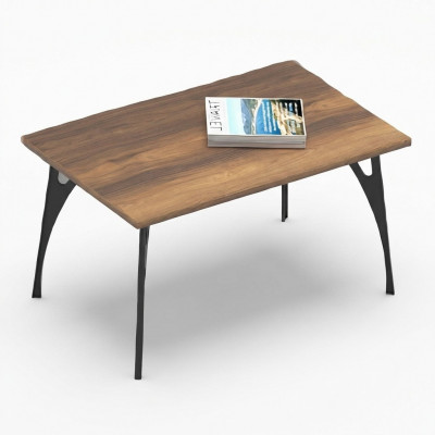 Brown wooden coffee table