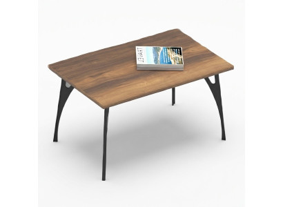 Brown wooden coffee table