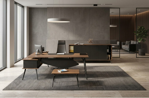 Office furniture study coffee table table sideboard brown black