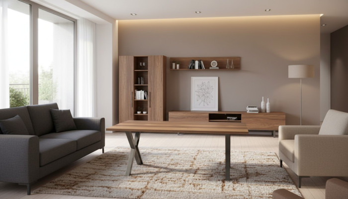 Office desk writing desk table brown study office rectangular modern