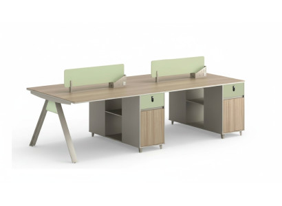 Schreibtische Team Schreibtisch Gruppenschreibtisch Arbeitsplatz  4 Personen