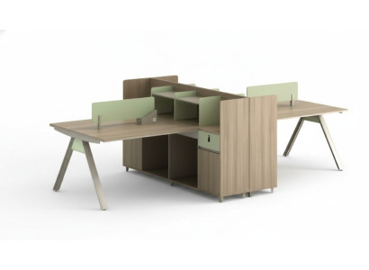 Schreibtisch Co Working Tisch Teambürotisch Gemeinschaftsschreibtisch 4 Personen