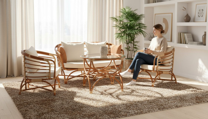 2-seater garden furniture set sofa table veranda seating group modern