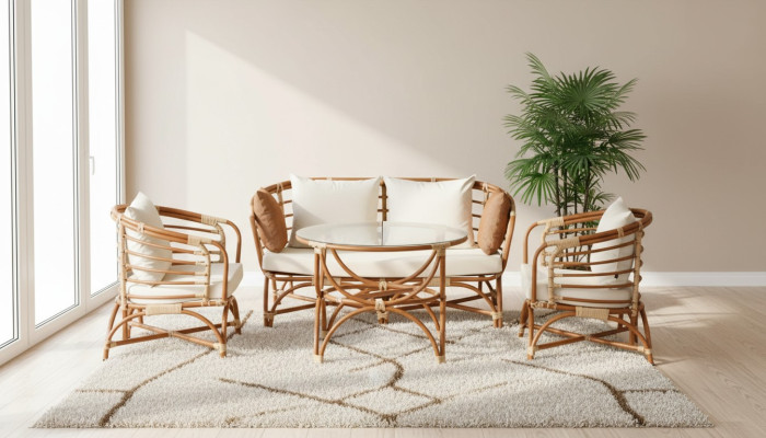 2-seater garden furniture set sofa table veranda seating group modern
