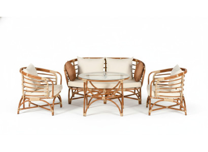 2-seater garden furniture set sofa table veranda seating group modern