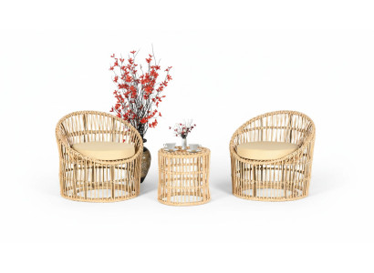 Garten Möbel Set 3tlg Sitzmöbel Garnitur Terrasse Couchtisch Sessel Hochwertiges