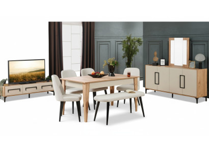 Esstisch Stühle Hocker Esszimmerset Essplatz-Kombination Esstisch Stühlen Tisch