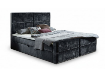 Luxus Doppelbett 180cm Schlafzimmer Bett Moderne Möbel Holz Grau Qualität