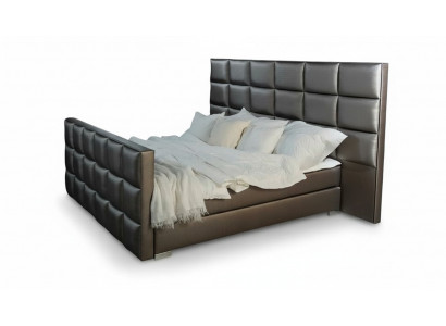 Bett Doppelbett Schlafzimmer 180сm Matratze Schwarz moderner Stil Hochwertig