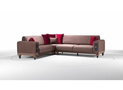 Ecksofa Braun Sofa Designer Polstermöbel Eckcouch Luxus Moderne Möbel