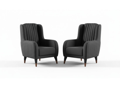 Einzelsessel Schwarz Designer 2x Lehnstuhl Polstersessel Luxus Möbel