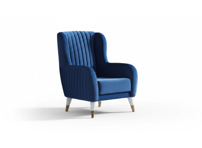Sessel 1 Sitzer Wohnzimmer Moderne Design Elegantes Möbel Blau Luxus
